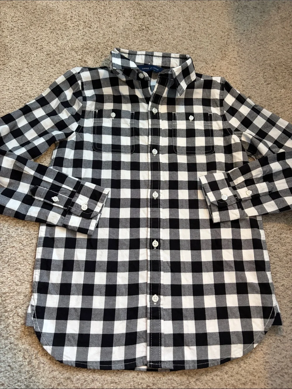 NWT Janie & Jack Plaid Flannel Shirt, 8